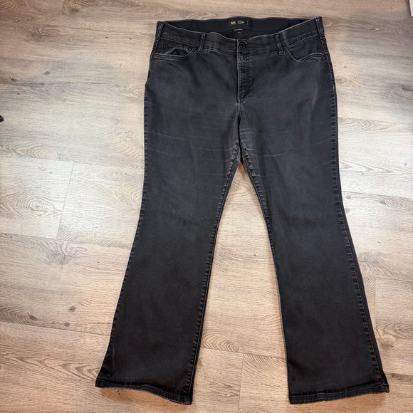 Lee Denim - Lee Jeans Womens 22W Gray Charcoal Wash Flex Motion Straight Leg Stretch Denim